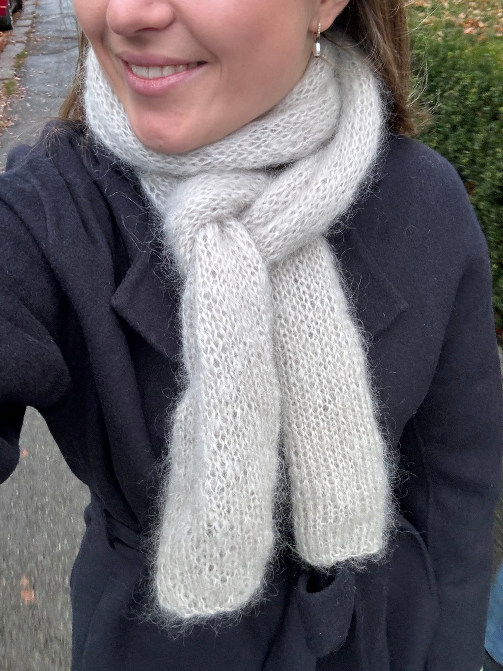 Scandi Scarf Mohair Edition – stripete og ensfarget versjon