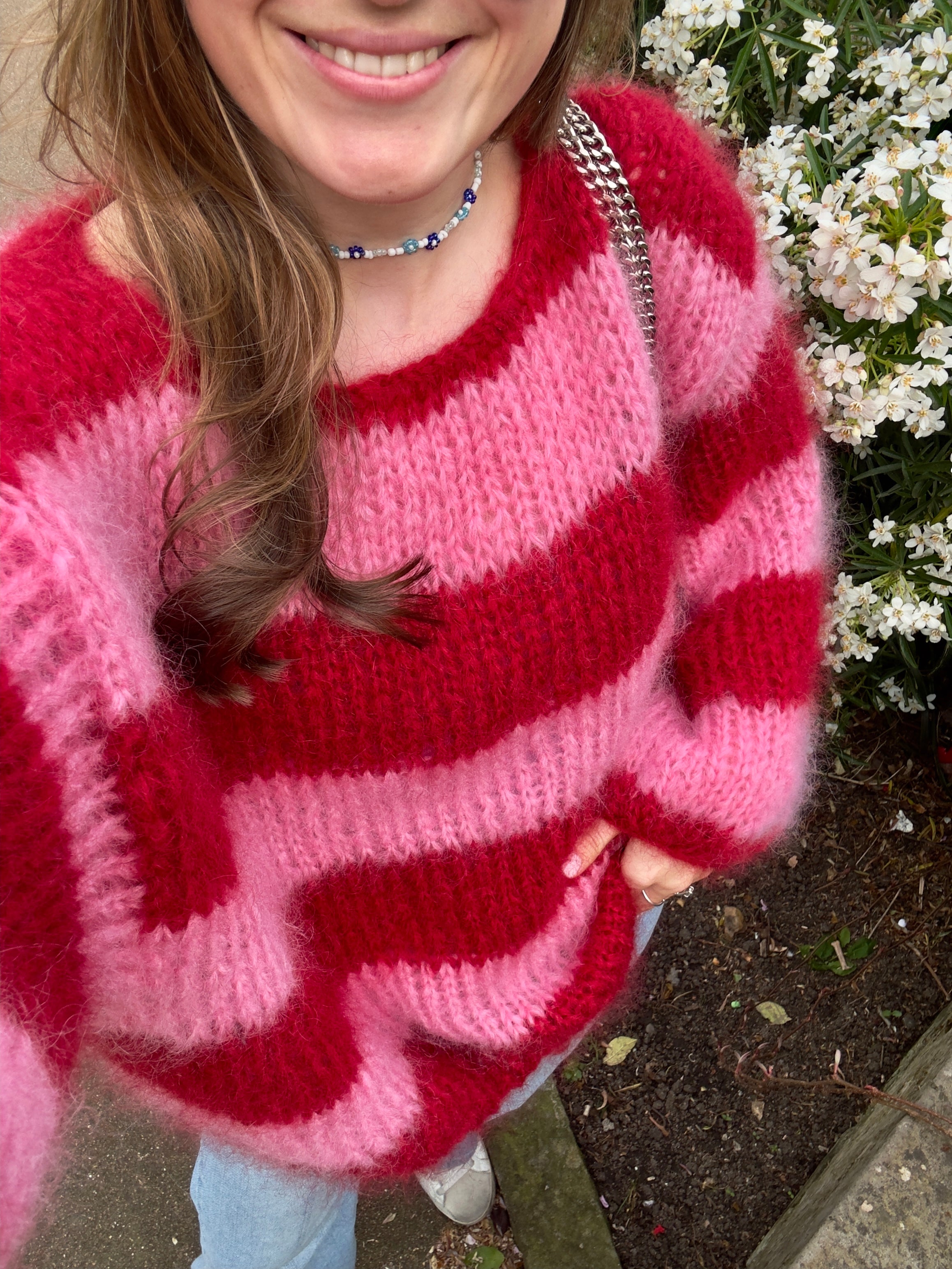 Scandi Sweater (pink & red)