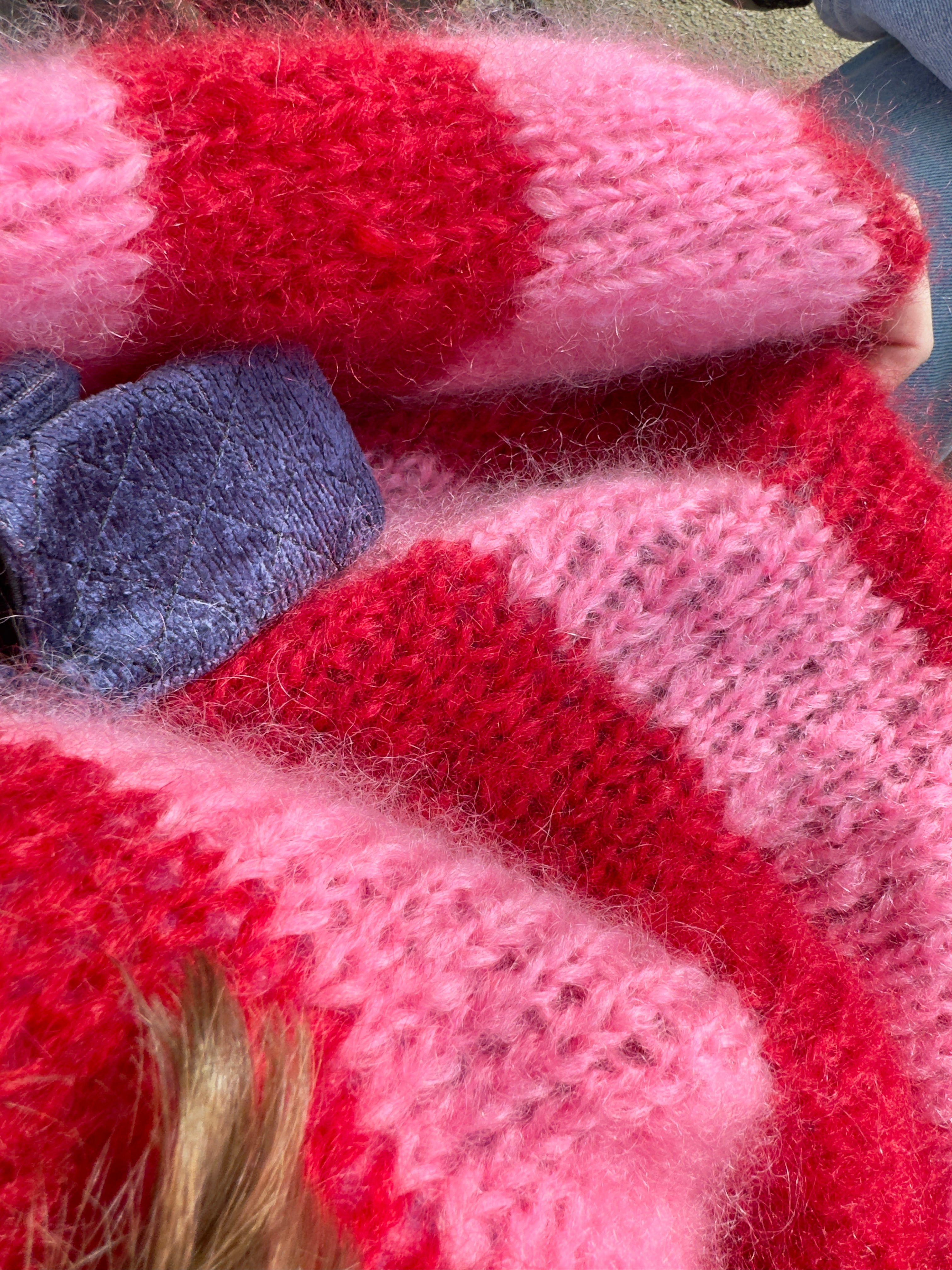 Scandi Sweater (pink & red)
