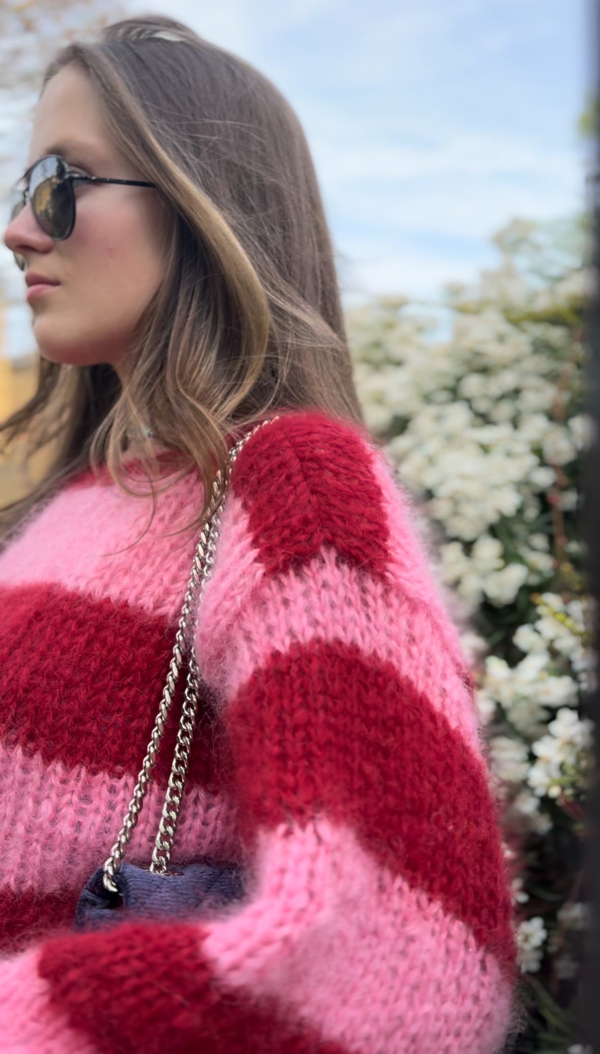 Scandi Sweater (pink & red)
