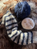 Scandi Scarf Mohair Edition – stripete og ensfarget versjon