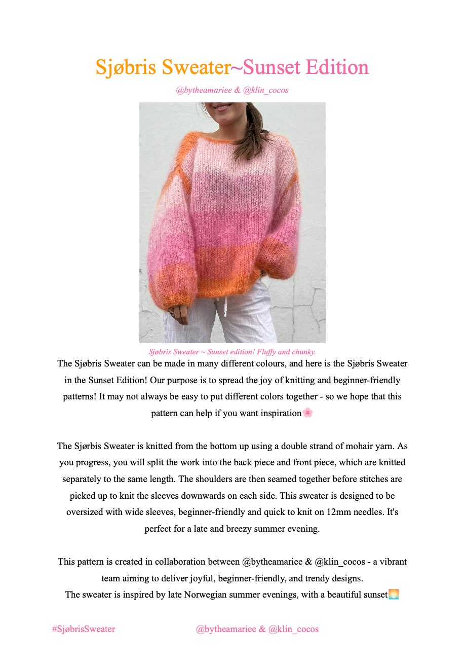 Sjøbris Sweater Sunset Edition